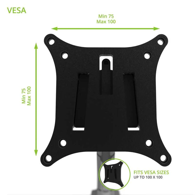 Kanto Dual-Monitor Gas Shock Desktop Mount for 17-inch to 32-inch Displays - Silver - Image 11