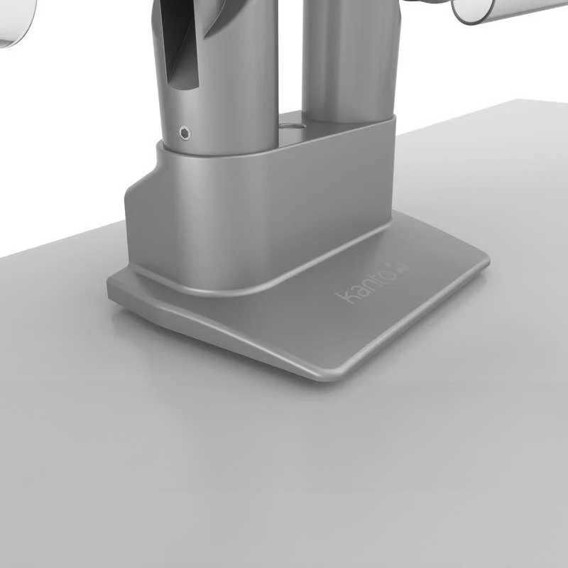 Kanto Dual-Monitor Gas Shock Desktop Mount for 17-inch to 32-inch Displays - Silver - Image 4
