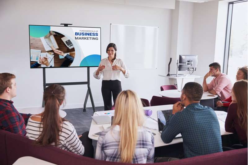 Kanto Heavy Duty Height Adjustable Rolling TV Stand for 55" - 100" Screens - Image 4