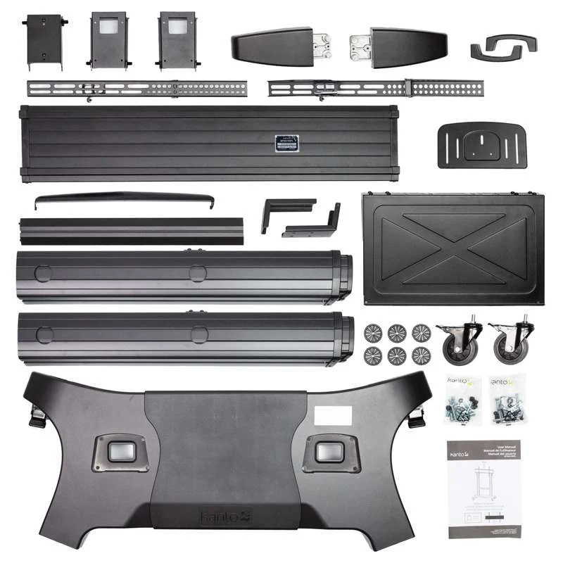 Kanto Mobile TV Mount - Aluminum Base - with Adjustable Shelf for 60-inch to 100-inch TVs - Image 15