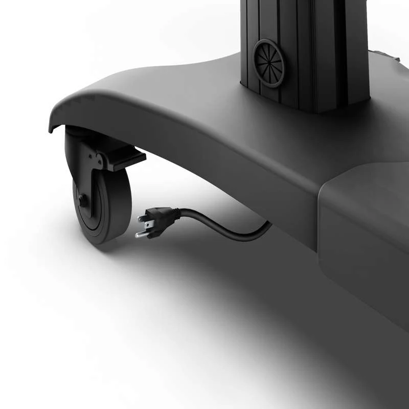 Kanto Mobile TV Mount - Aluminum Base - with Adjustable Shelf for 60-inch to 100-inch TVs - Image 9