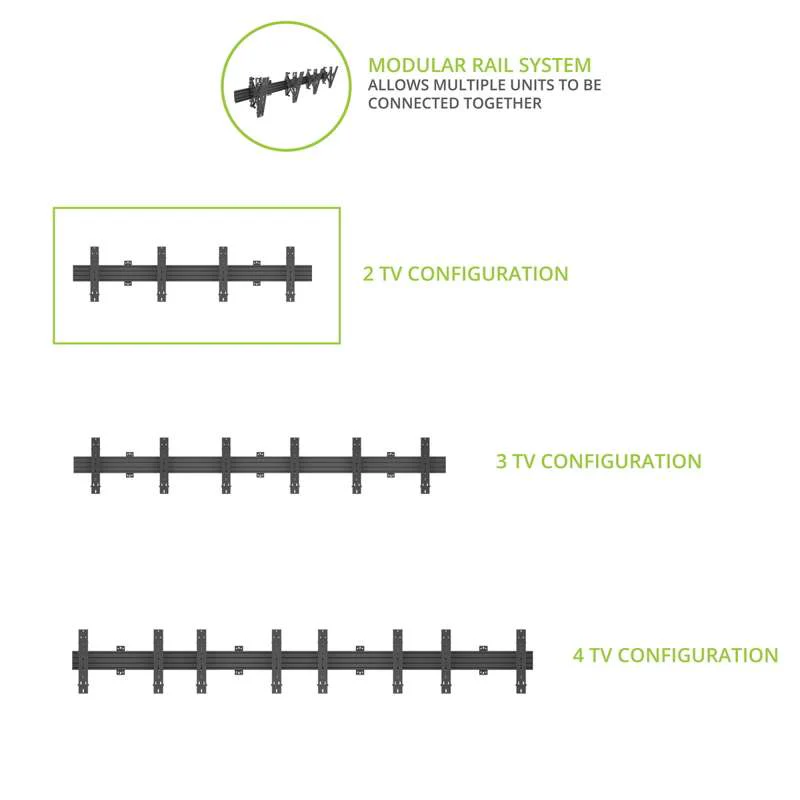 Kanto Menu Board Wall Mount System with Tilting Arms for 40" - 60" TVs - Image 3