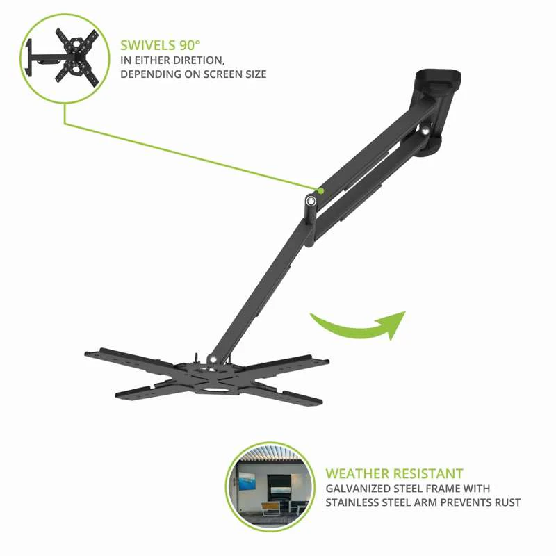 Kanto Outdoor Full Motion TV Wall Mount for 37-inch to 60-inch TVs -Galvanized - Image 10