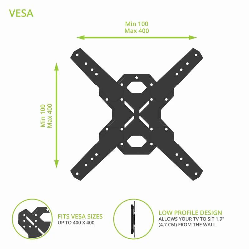 Kanto Outdoor Full Motion TV Wall Mount for 37-inch to 60-inch TVs -Galvanized - Image 8