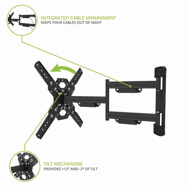 Kanto Outdoor Full Motion TV Wall Mount for 37-inch to 60-inch TVs -Galvanized - Image 9